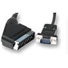 CableStop Cavo SCART da 1,5 m a SVGA VGA a 15 pin HD, cavo da 1,5 m