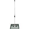 T-Mech Livellatore per prato, 50 cm x 32 cm, rastrello liuto resistente, leggero, in acciaio zincato, alluminio, verde, con manico estensibile da 1,2 a 1,9 m, facile da impugnare, strumento da giardino per