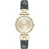 ANNE KLEIN Orologio da Donna con cinturino in pelle sostenibile, AK/5144, Verde