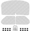 Opaltool 3 Pezzi Parasole Per Parabrezza Interno per VW T4, Oscurante Termico Interno ai Raggi UV per Parasole, Protezione Solare Interno per Parabrezza Auto d'Argento