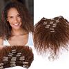 Silk-co Clip Extension Capelli Veri Mossi Kinky Curly Afro Hair Extensions 100% Remy Virgin Hair 8 Pezzi Capelli Brasiliani 20cm-95g #33 Castano Ramato Scuro