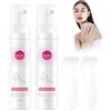 Huahuanghui 2 Pezzi Spray Depilatorio, 100 ml Crema Depilatoria, Schiuma Depilatoria Donna Uomo, Rimozione Indolore dei Peli, Idratante, per Braccia, Ascelle, Gambe e Zona Bikini