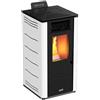 Foco Stufa a pellet Foco Basic Steel 10 44X44X86,5 cm Bianco