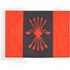 AZ FLAG Bandiera Falange Española De Las J.O.N.S 45x30 cm - Bandierina Movimento Nacional 30x45 cm Cordicelle