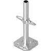 Scafom-rux piedi regolabili ponteggio - [Lunghezza 50 cm] piedini regolabili per ponteggi - piede per ponteggio - piede ponteggio - piede per impalcature - piede regolabile per ponteggio