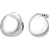 Breil, Collezione Bubble, Orecchini Donna in Acciaio con Elemento Lucido e Sinuoso, Chiusura a Farfalla, Idea Regalo Donna