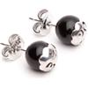 Tamashii orecchini Sphere con pietra onice di 8 mm e OM in argento 925.EHST8-1