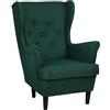 Totò Piccinni Poltrona LILIBET classica comoda con braccioli e schienale alto per un massimo Relax (Poltrona, Verde Scuro)