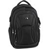 David Jones - Zaino da uomo per computer portatile da 17 pollici - Borsa da lavoro in nylon multifunzione multifunzione - Lezioni scolastiche - Viaggi pratici bagagli Backpack - Nero, Nero , taglia