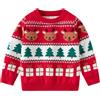 Fandecie Ragazzi Maglioncino di Natale Maglia Natale Bambino Maglione Natale Bambina Cotone Pullover 2-7 Anni