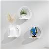 LEcylankEr Set di 3 mensole da parete galleggianti, in PVC, 29 x 29 x 18 cm, pratiche e decorative, per cameretta, bagno, soggiorno, camera da letto, ecc. (3 pezzi)