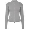 PIECES Pccrista LS Zip Knit Cardigan Noos BC, Ultimate Grey, S Donna