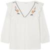 SPRINGFIELD Blusa Bordados Flor Camicetta, Beige/Cammello, S Donna