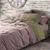 Lisola Set Copripiumino Matrimoniale in Cotone e Lino, effetto Stonewashed Tinto in Capo, Sacco Copripiumino 255x250cm, Lenzuolo da Sotto 180x200x30cm, 2 Federe 50x80cm. Modello: Loira