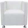 vidaXL Poltrona Cabriolet in Similpelle Bianca Moderna Seggiola Arredo Casa