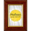 Wallazz Cornice Portafoto in Legno Pregiato - Made in Italy - Vetro Sintetico Infrangibile Crilex - Disponibile in Diverse Varianti - Design Italiano e Qualità Artigianale, 15x20cm Noce/Oro