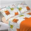Generic CasaDolceCasa - Completo letto Cotone Set lenzuola Parure Fantasie singolo piazza e mezza matrimoniale (GATTI, SINGOLO), 8032539591058