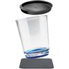 silwy einfach anziehend. silwy® Magnetic drinkware, Bicchiere Magnetico di plastica Antiscivolo, infrangibili con Magnete Integrato con Coperchio e sottobicchieri Metallici, Campeggio, Barca, Bambini - Lui Blue