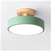 Chao Zan Plafoniera moderna da 13 W, dimmerabile, 3 colori, 3000 K/4500 K/6000 K, lampada da soffitto rotonda a LED per camera da letto, corridoio, ufficio, cucina, soggiorno, diametro 20 cm (verde)