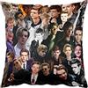 Ireser Thomas Brodie-Sangster - Copricuscino quadrato 45 x 45 cm, motivo a stelle, multicolore, per divano e letto, soggiorno, camera da letto, terrazza, idea regalo per occasioni