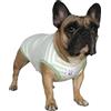 iChoue T-shirt a righe con bulldog inglese per cani di taglia media, canottiere per cuccioli di grandi dimensioni, carlino francese Frenchie Boston Terrier, Pitbull, strisce verdi e bianche - XXXL