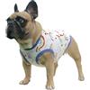 iChoue T-shirt con bulldog inglese in stile cartone animato, vestiti carini per cani di taglia media e grande, canottiere Terrier, Pitbull, arcobaleno, taglia XL