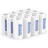BONAI Confezione da 12 Batterie CR123A 3V Litio 1500mAh, Scorta Professionale per Sistemi Antifurto, Sensori Casa Intelligente, Telecamere di Sicurezza e Torce, Durata 10 Anni