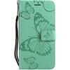 DENDICO Cover per Galaxy J3 2016, Pelle Portafoglio Custodia per Samsung Galaxy J3 2016 Custodia a Libro con Funzione di appoggio e Porta Carte di Credito - Verde