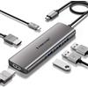 Lemorele Docking Station 6-in-1, USB C Hub con 2*HDMI (Supporta MacOS MST), 3*USB-A 3.0, Velocità 5Gbps, 1*PD 100W, Dual Monitor Multiporta USB Adattatore per Windows, MacOS, Android, iOS, Linux
