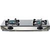 NJ The right choice NJ NGB-S2 - Fornello a gas, 2 fuochi, in vetro, colore: nero, 6,8 kW