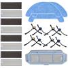 BLUELIRR - Kit di accessori di ricambio per aspirapolvere robot AMIBOT Animal Premium H2O, 8 spazzole laterali, 8 filtri HEPA, 3 tamponi di pulizia, 1 prefiltro