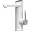 ESIP Rubinetto per lavabo,3000W scaldabagno istantaneo integrato,120° Girevole miscelatore lavabo bagno Bianco,IPX4 impermeabile scalda acqua elettrico istantaneo,Rubinetto Bagno Lavabo