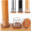 GICUNK 28 Pezzi Rotondi Gommini per Sedia, Grande Silicone Tappi per Sedie, Trasparente Feltrini Piedini per Sedie(Fit: 30.1-40mm)