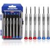 WORKPRO Set di Cacciaviti di Precisione Magnetici da 6 Pezzi, in Lega di Alluminio, con Custodia Sospesa, Ideale per Riparazioni di Occhiali, Orologi e Progetti Fai da Te