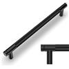 Amerdeco 10 pezzi Maniglie per Mobili da Cucina Distanza fori 192mm Nero Maniglie cucina armadietti in mobili da cucina per mobili UK0040