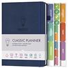 LUX PRODUCTIVITY LUX, diario agenda senza data con pianificatore, formato A5, con orario giornaliero e tabelle per gestire tempo, progetti e finanze (lingua italiana non garantita) Navy Blue
