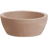hydroflora 63001600 Vaso a Ciotola Nicoli Thetis, Diametro 40, Altezza 16 cm, Colore Avana Opaco