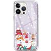 ZhuoFan Glitter Natale Custodia per Samsung Galaxy A52 (4/5G)/A52s 5G 6,5, Brillantini Trasparente Focco di Neve Cover con Babbo Natale Disegni con Morbido Silicone Antiurto Glitterata Christmas Case