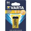 VARTA Longlife blocco da 9V Batterie 6LR61 (pacco da 1) Batteria alcaline blocco E - Made in Germany - Ideali per rilevatori antincendio, rilevatori di fumo, accordatori