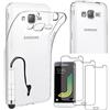 ebestStar - Cover per Samsung J3 2016 Galaxy SM-J320F, Custodia Silicone Trasparente, Protezione TPU Antiurto, Morbida Sottile Slim + Mini Penna +3 Pellicole plastica, Trasparente