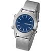 VSONE Orologio parlante in spagnolo per invidenti o persone maggiori blu quadrante, Cinturino per orologio in acciaio inox Viy-bluts-026c