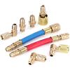 BORDSTRACT Adattatore R134a, 8 Pezzi R12 Connettore Rapido Serbatoio del Refrigerante Set di Adattatori per Porta della Pompa del Vuoto per Condizionatore d'Aria