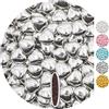 EinsSein 0,5kg Confetti di Cuore al cioccolato mezzo argento lucido cuoricini matrimonio natale confettata confetto battesimo comunione cresima nascita confettis alla laurea decorazioni bimba