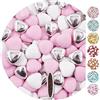 EinsSein 1kg Confetti di Cuore al cioccolato Mix mezzo bianco-rosa-argento lucido cuoricini matrimonio natale confettata confetto battesimo comunione cresima nascita confettis alla laurea decorazioni