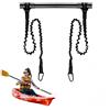 Granmagazz 2 Pezzi Guinzaglio per pagaia per Kayak, Guinzaglio per pagaia, Kayak Paddle Leash, 1.5m Estensibile Kayak Paddle Leash con Moschettone per Canoa, Barca,Kayak (Nero)