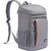 MCXKJ 28L Zaino Termico Frigo,Borsa Termica Porta Pranzo,Borsa Frigo Isoterma per Alimenti Mantenere Caldo o Freddo per Picnic/All'aperto/Escursionismo/Barbecue/Campeggio/Eventi Sportivi (Grigio)