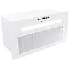 GLOBALO Cappa aspirante da incasso per cucina, ventilatore, filtro grasso, cappa sottopiano con illuminazione, larghezza di incasso 80 cm, 4 livelli di potenza, acciaio laccato, Agendero 80.2 White