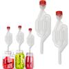 Simsky Set di 2 Tappi per Fermentazione in Plastica, Tubi di Fermentazione con Tappo in Gomma e Tappo di Chiusura, Gorgogliatore Fermentazione per Vino, Birra, Crauti e Fermentazione Kimchi