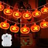 Dalugo Luci Halloween, 20LED Zucca Luci Alimentate a Batteria All'aperto Con 6h Timer, IP65 Impermeabile Stringa per Feste di Vigilia, Zombie Tema Parti