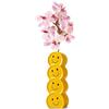 Yuaaoh Ceramica Giallo Senape Vaso Smiley Decorativo da Interno, Piccolo per Fiori, Creativo Piante Faccia Felice Fioriera per Camino, Camera da Letto, Cucina, Soggiorno, Scrivania